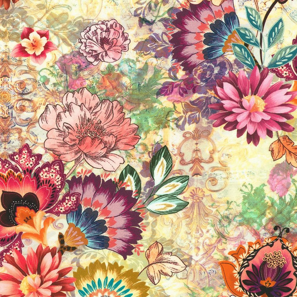 robert kaufman fabrics SRKD-23486-473 BOUQUET from Baroque Bloom