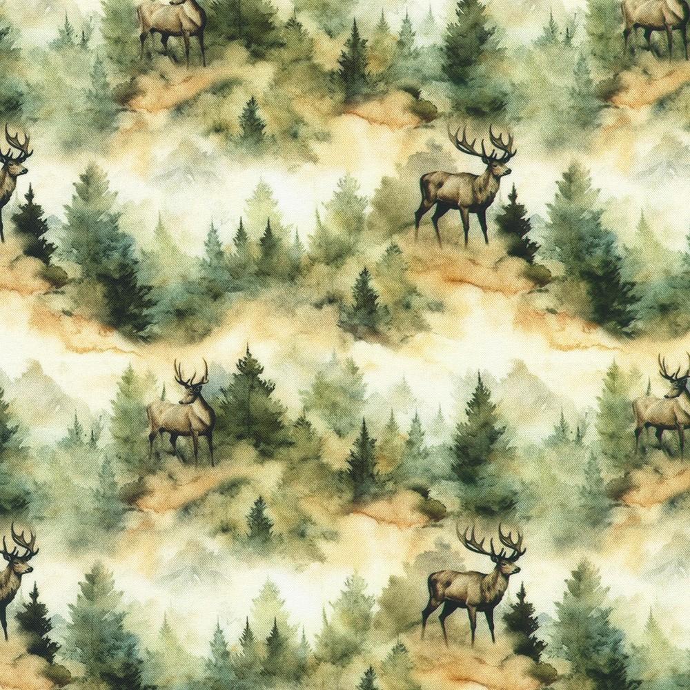 Robert Kaufman Fabrics SRKD-23637-345 CYPRESS From Nature Retreat
