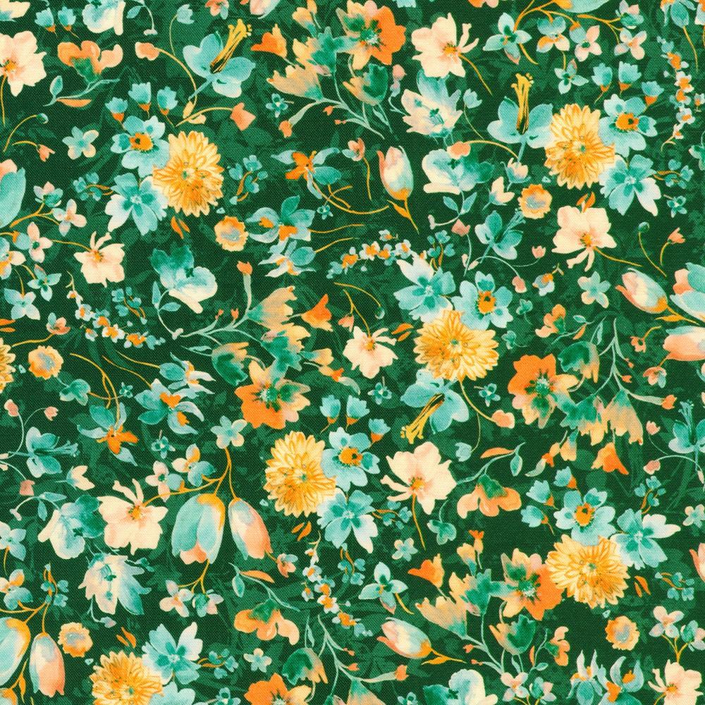 Robert Kaufman Fabrics SRKD-23711-374 SPRUCE From Cider Blossom