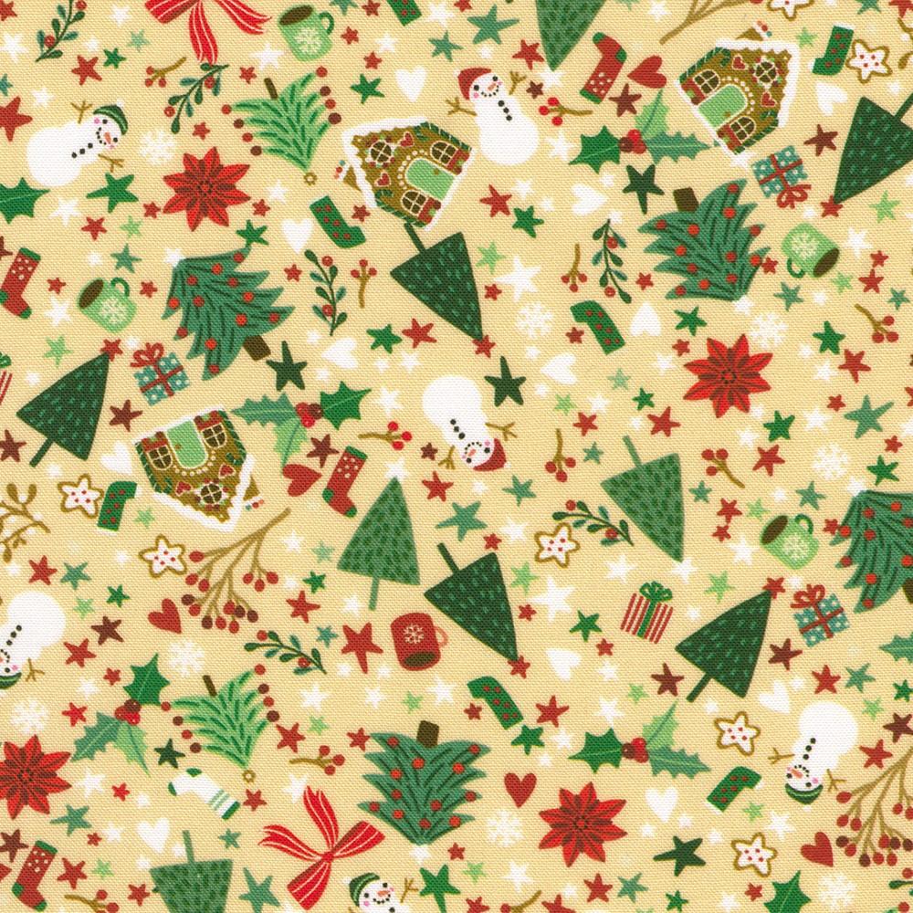 Robert Kaufman Fabrics SRKD-23906-13 TAN From Tiny Tidings