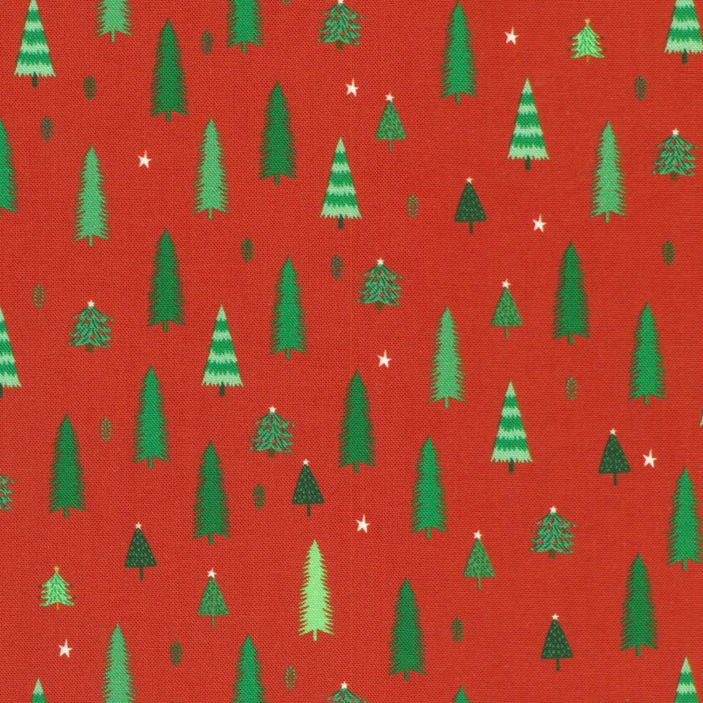 robert kaufman fabrics SRKD-23910-113 CRANBERRY from Tiny Tidings