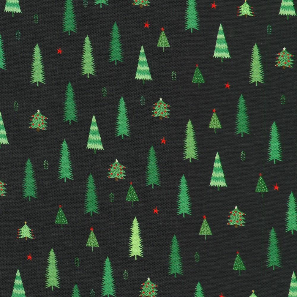 robert kaufman fabrics SRKD-23910-2 BLACK from Tiny Tidings