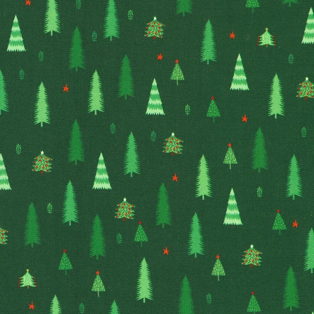 robert kaufman fabrics SRKD-23910-224 EVERGREEN from Tiny Tidings