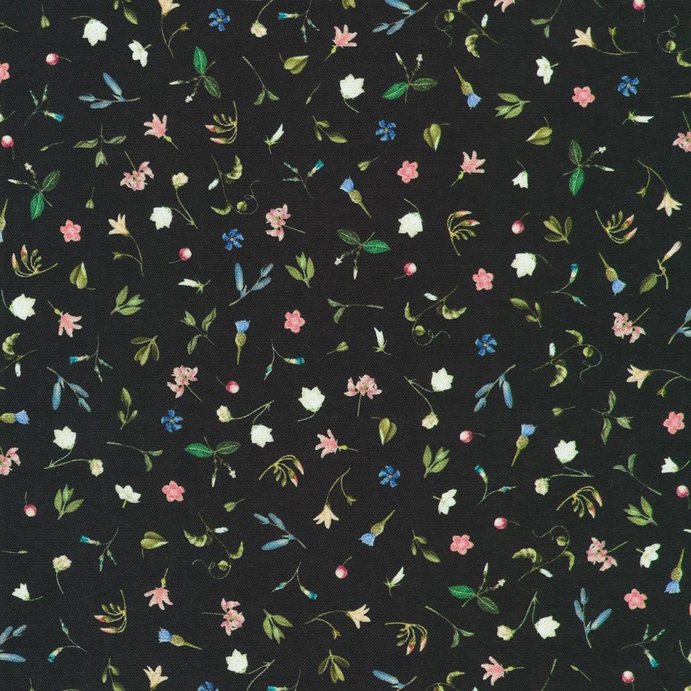 robert kaufman fabrics SRKD-23987-2 BLACK from Twilight Terrace