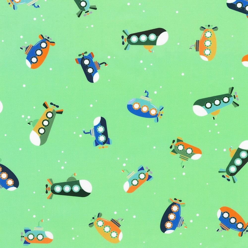 Robert Kaufman Fabrics SRKD-24038-7 GREEN From Full Speed Ahead