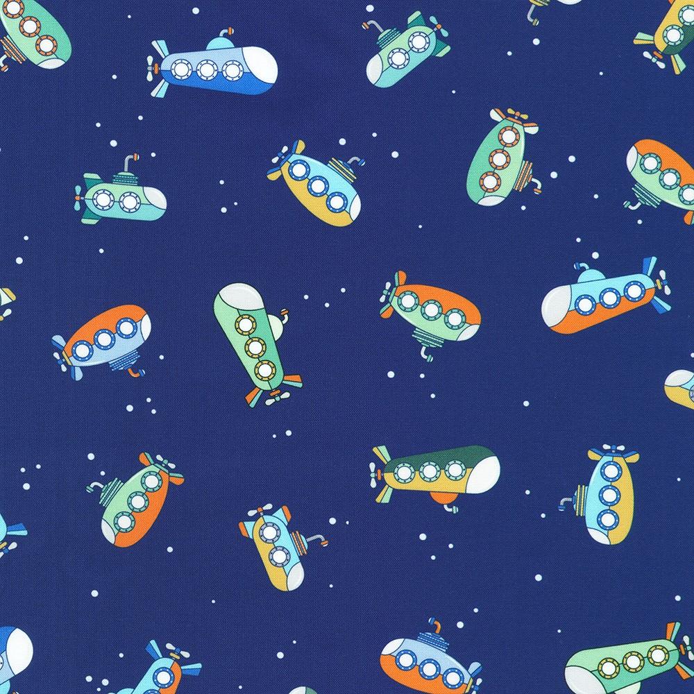 Robert Kaufman Fabrics SRKD-24038-9 NAVY From Full Speed Ahead