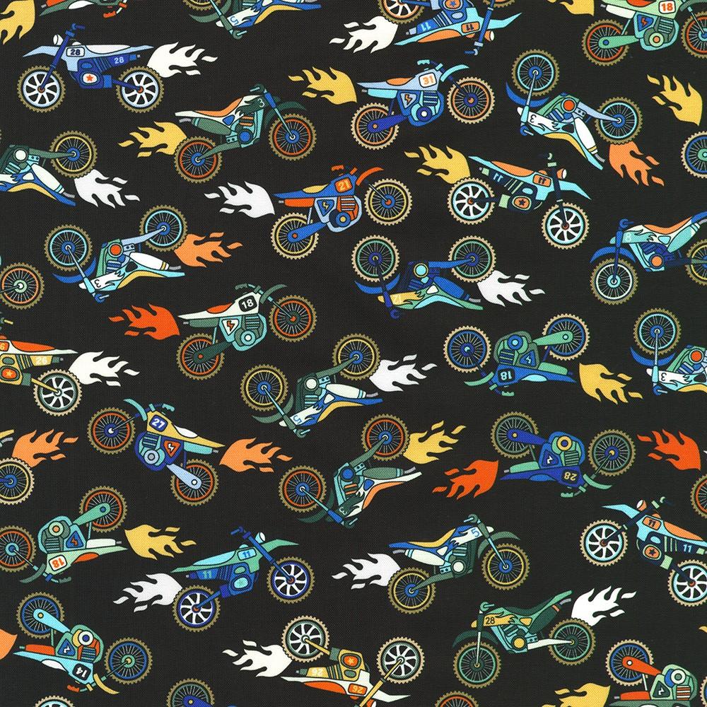 robert kaufman fabrics SRKD-24040-438 NIGHT from Full Speed Ahead