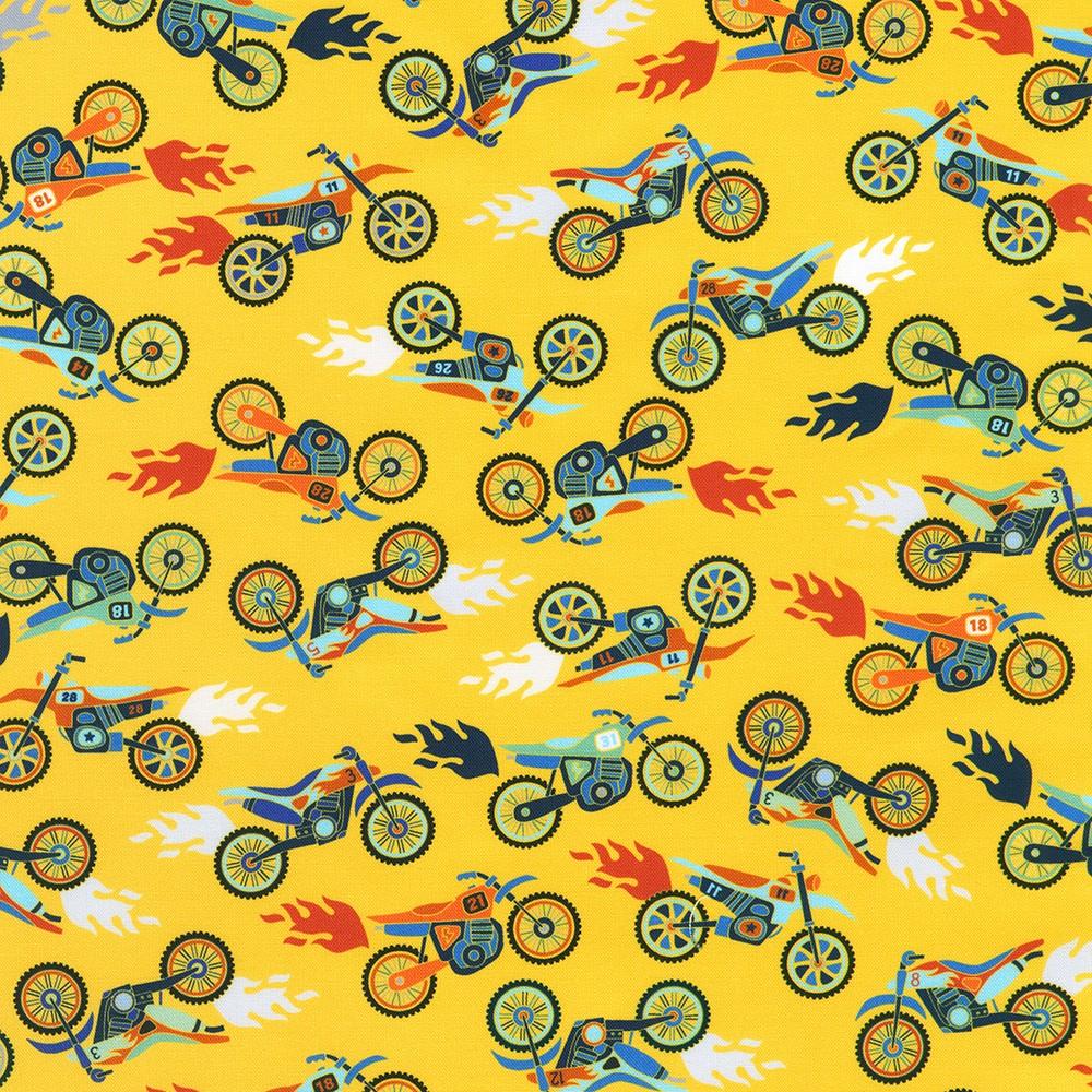robert kaufman fabrics SRKD-24040-5 YELLOW from Full Speed Ahead
