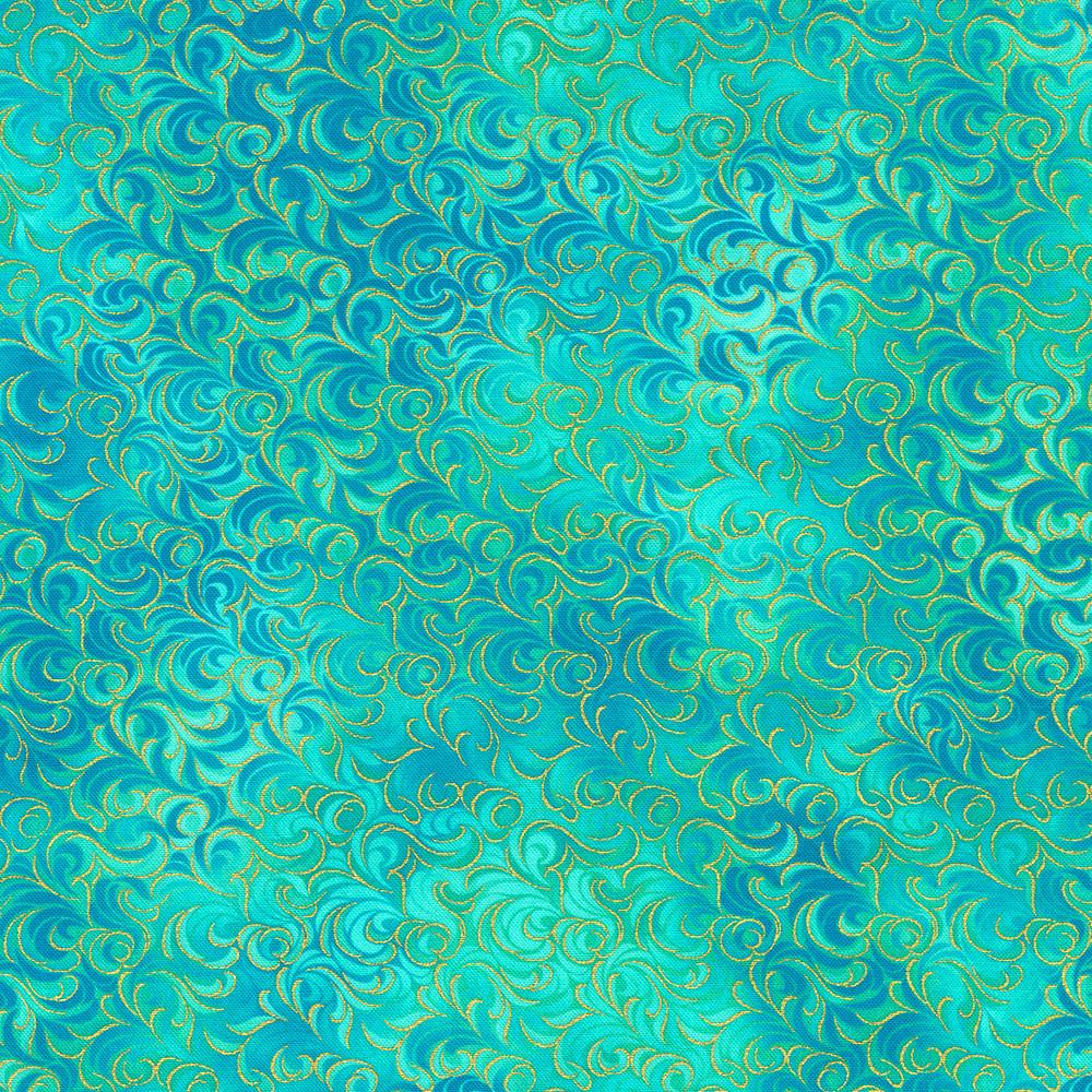 Robert Kaufman Fabrics SRKDM-23067-70 AQUA From Mixed Metallics
