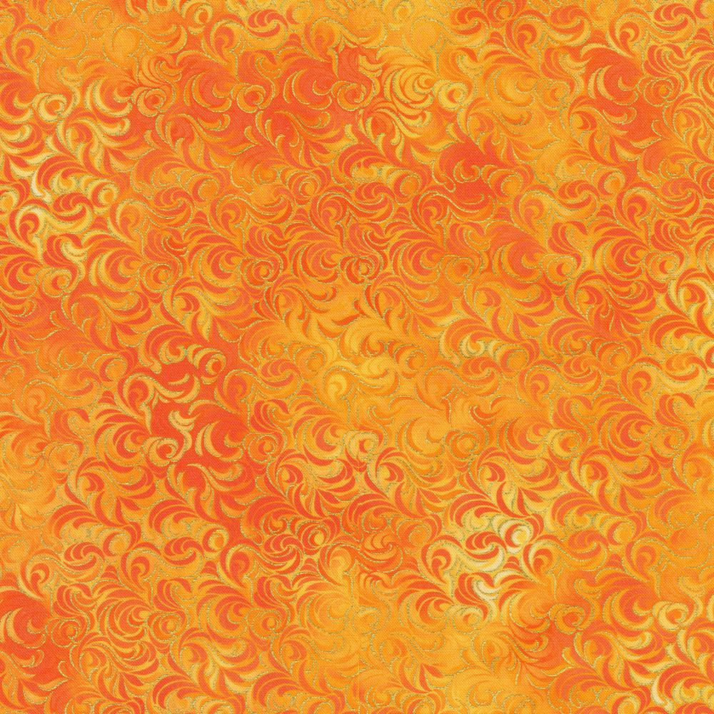 robert kaufman fabrics SRKDM-23067-8 ORANGE from Mixed Metallics