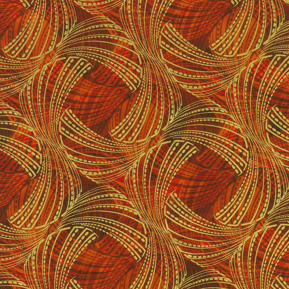 Robert Kaufman Fabrics SRKDM-23159-115 CAYENNE From Golden Feathers