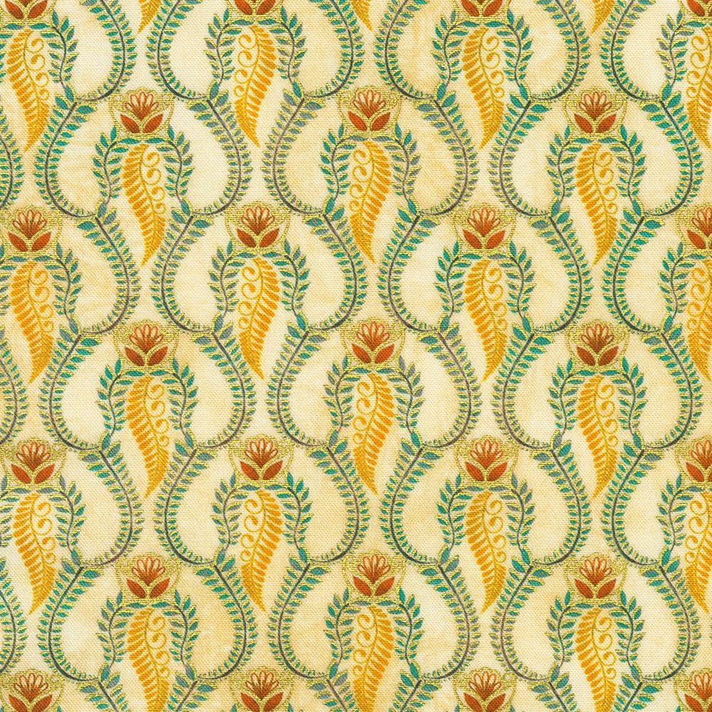 robert kaufman fabrics SRKDM-23160-265 PARCHMENT from Golden Feathers