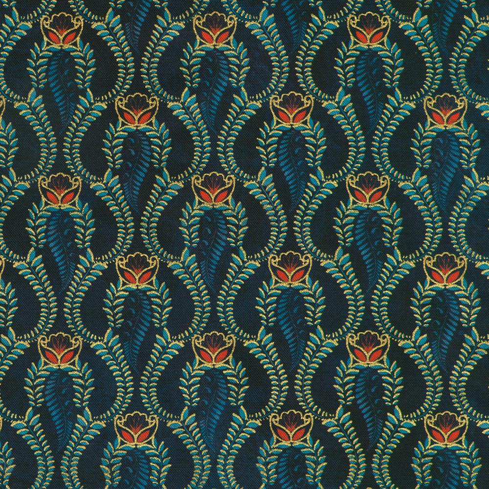 robert kaufman fabrics SRKDM-23160-9 NAVY from Golden Feathers