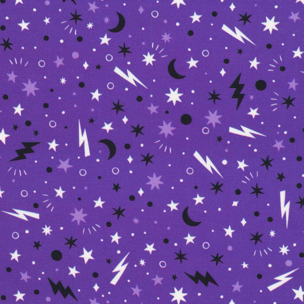 robert kaufman fabrics SRKDO-23744-6 PURPLE from Lights Out