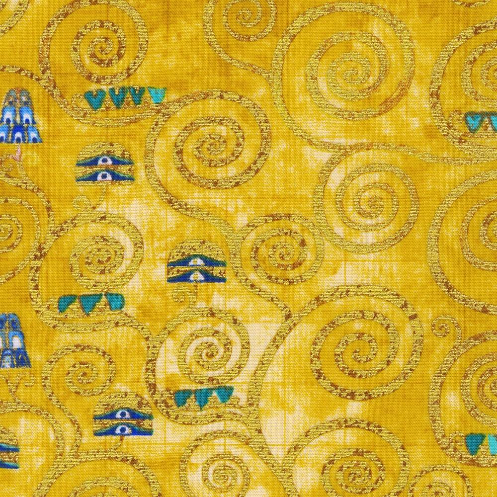 robert kaufman fabrics SRKM-21350-133 GOLD from Gustav Klimt