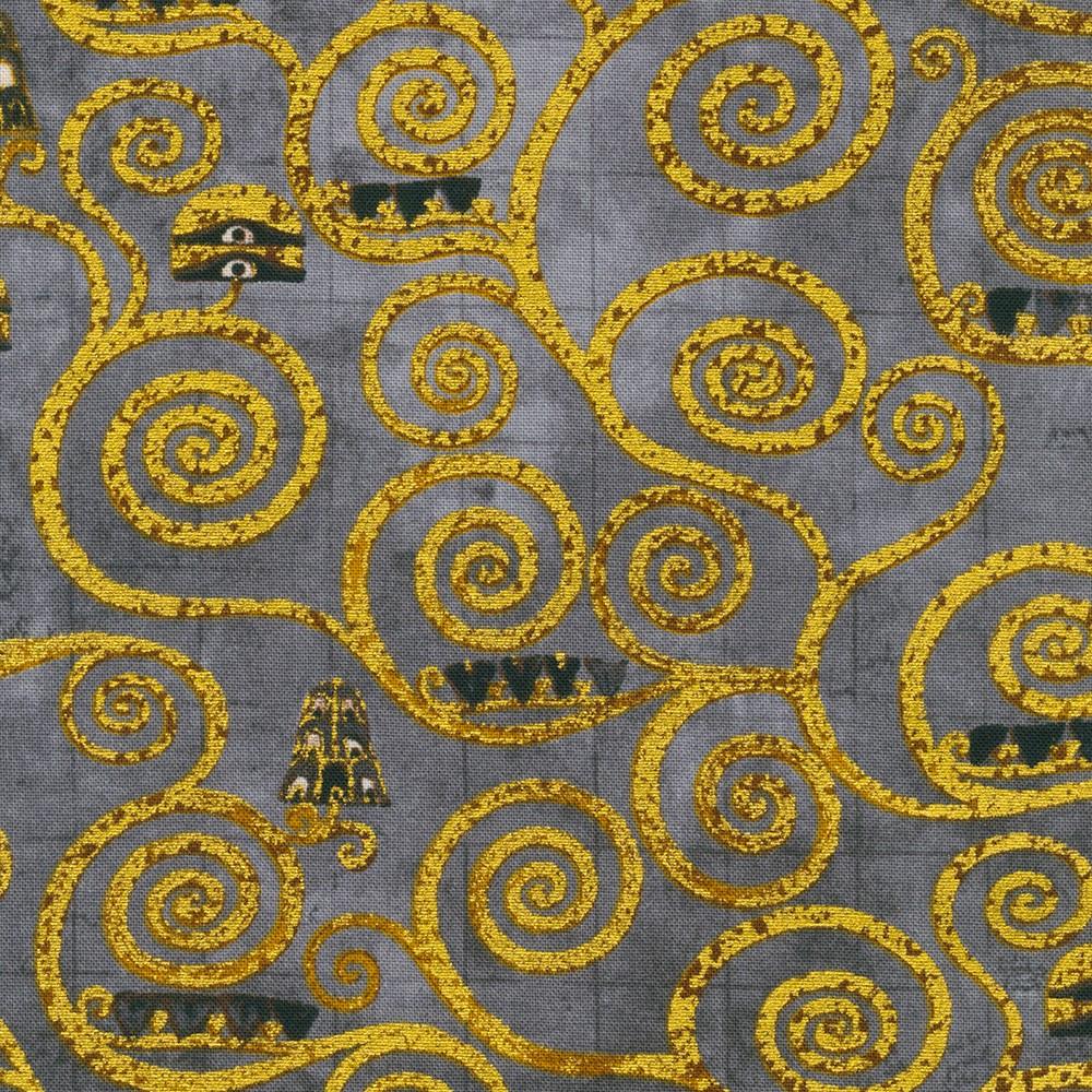 Robert Kaufman Fabrics SRKM-21350-184 CHARCOAL From Gustav Klimt
