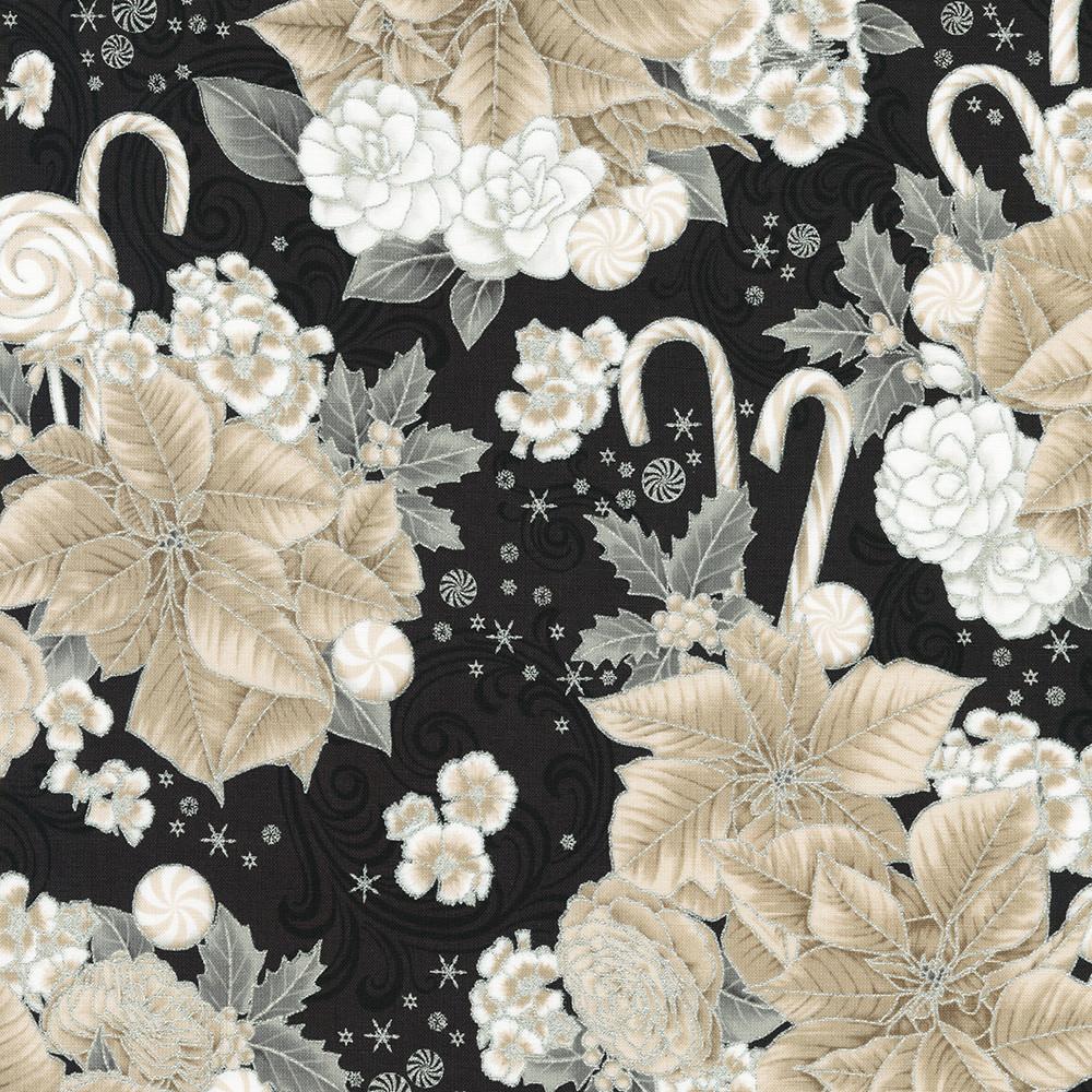 Robert Kaufman Fabrics SRKM-22945-304 SHADOW From Holiday Flourish-Peppermint Twist