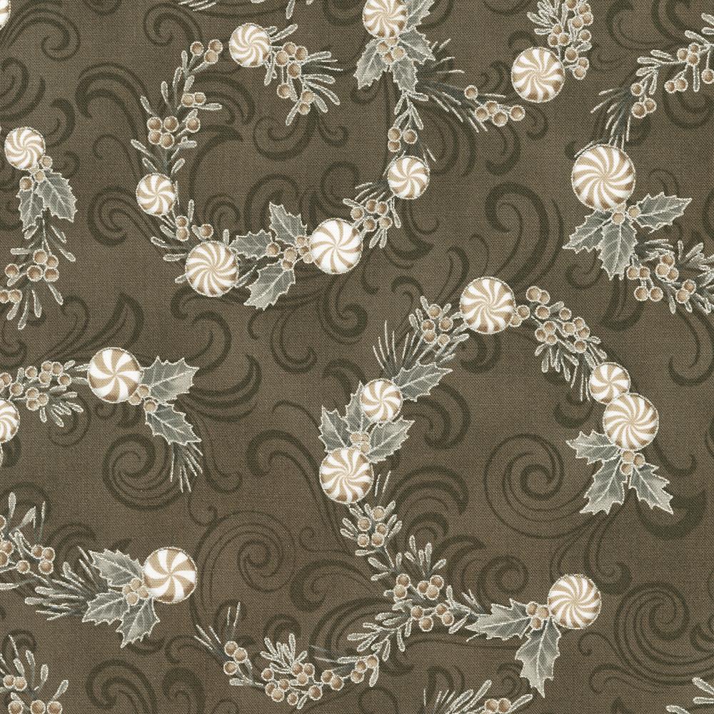 robert kaufman fabrics SRKM-22947-442 SUEDE from Holiday Flourish-Peppermint Twist