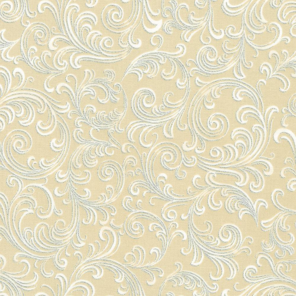 robert kaufman fabrics SRKM-22949-14 NATURAL from Holiday Flourish-Peppermint Twist
