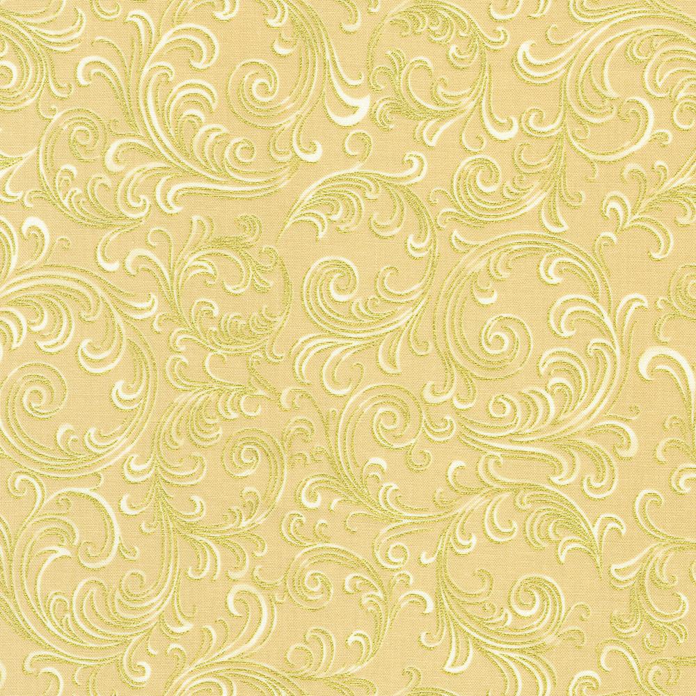 Robert Kaufman Fabrics SRKM-22949-84 CREAM From Holiday Flourish-Peppermint Twist