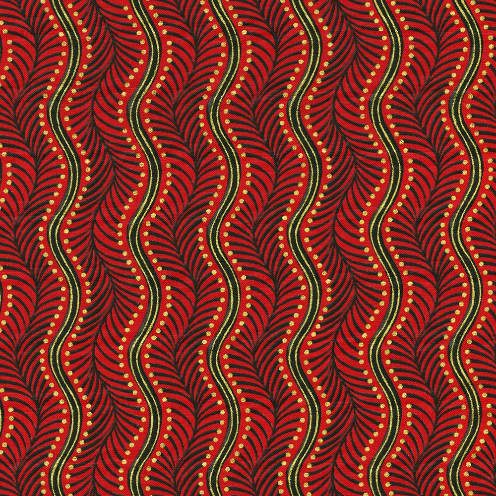 robert kaufman fabrics SRKM-22950-113 CRANBERRY from Holiday Flourish-Peppermint Twist