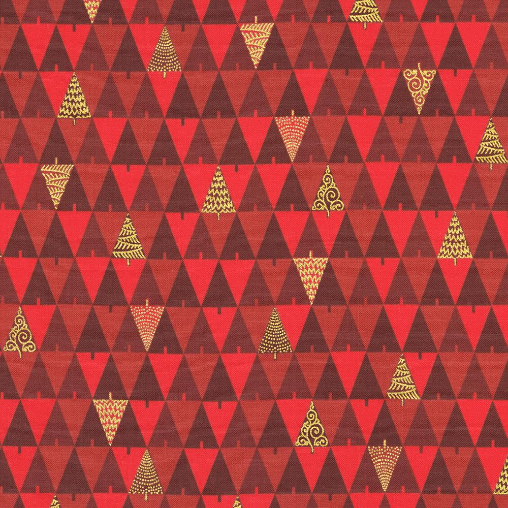 robert kaufman fabrics SRKM-22951-91 CRIMSON from Holiday Flourish-Peppermint Twist