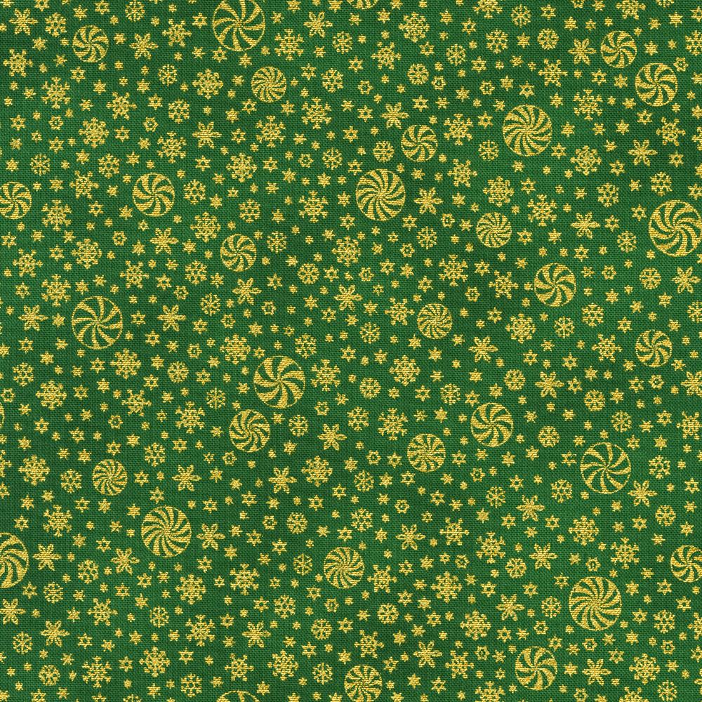 Robert Kaufman Fabrics SRKM-22953-274 PINE From Holiday Flourish-Peppermint Twist