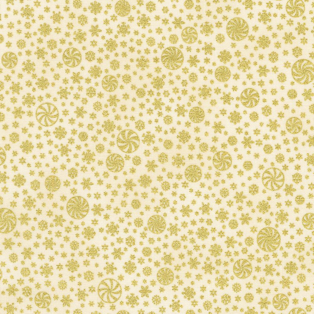 robert kaufman fabrics SRKM-22953-85 VANILLA from Holiday Flourish-Peppermint Twist