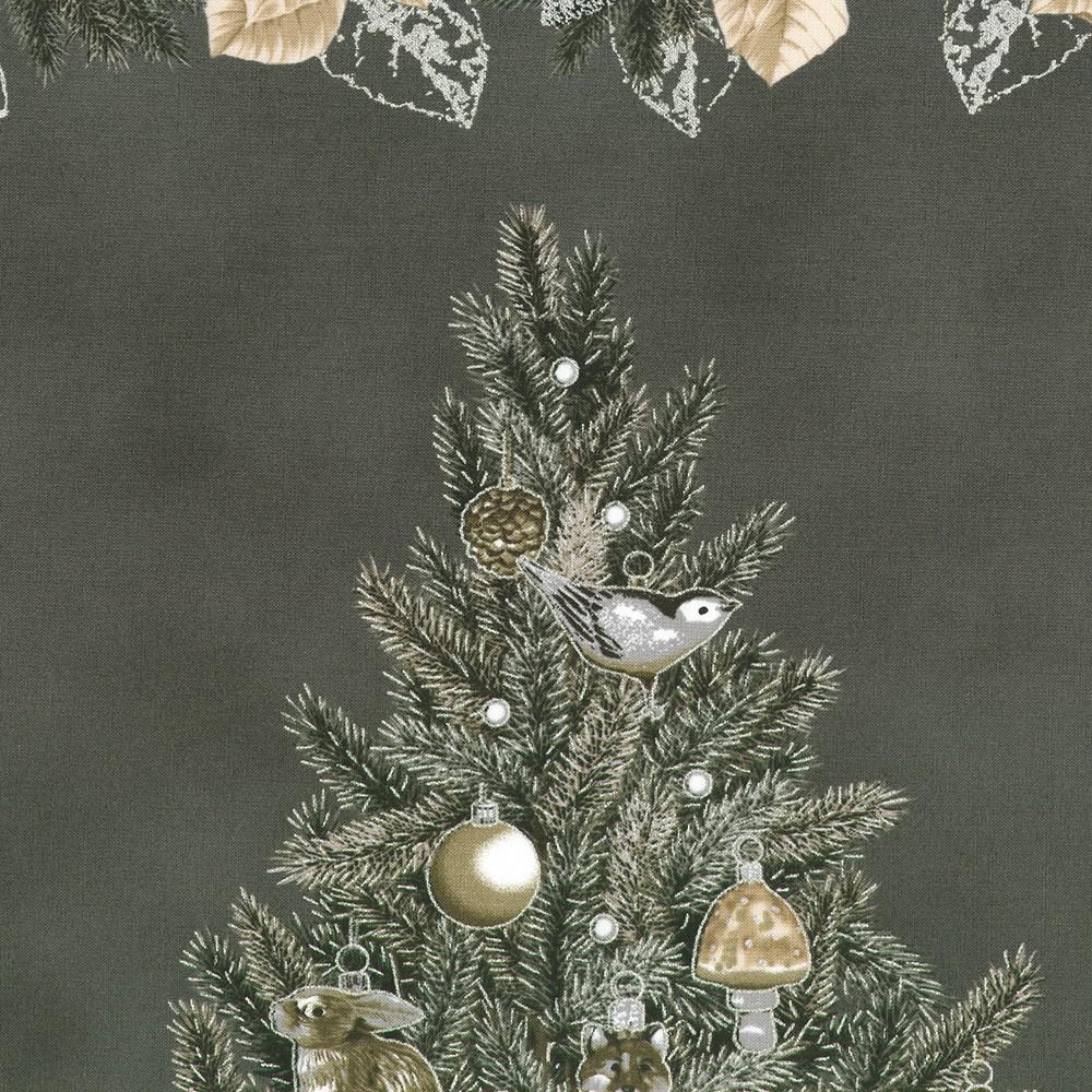 robert kaufman fabrics SRKM-23697-184 CHARCOAL from Holiday Flourish - Forest Glen