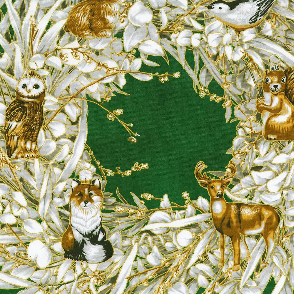 robert kaufman fabrics SRKM-23698-274 PINE from Holiday Flourish - Forest Glen