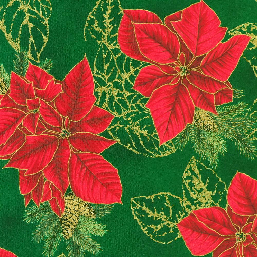 robert kaufman fabrics SRKM-23700-224 EVERGREEN from Holiday Flourish - Forest Glen