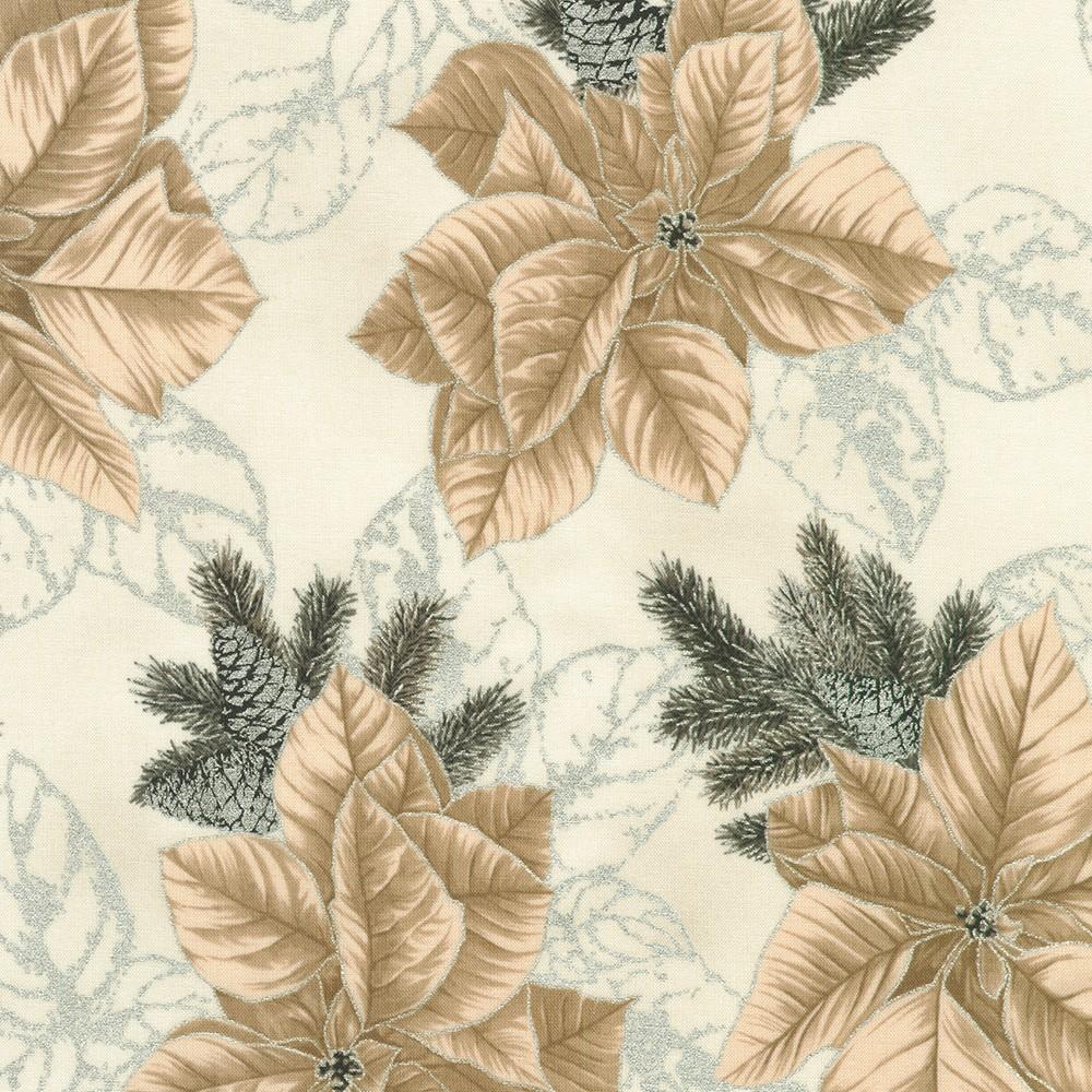 robert kaufman fabrics SRKM-23700-303 BLANC from Holiday Flourish - Forest Glen