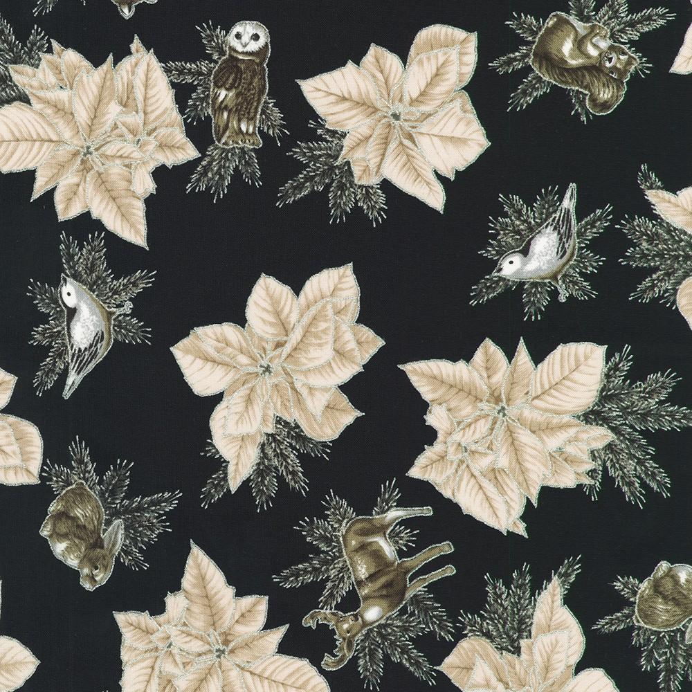 Robert Kaufman Fabrics SRKM-23702-304 SHADOW From Holiday Flourish - Forest Glen