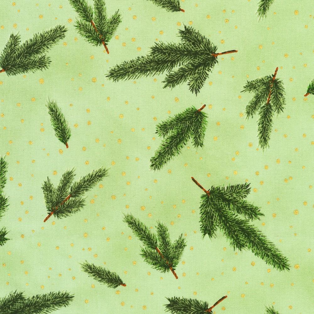 robert kaufman fabrics SRKM-23703-308 FRESH DEW from Holiday Flourish - Forest Glen
