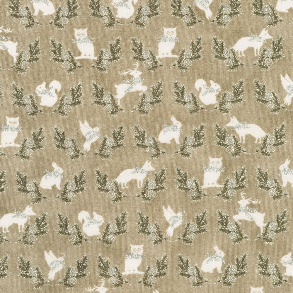 robert kaufman fabrics SRKM-23706-158 WHEAT from Holiday Flourish - Forest Glen