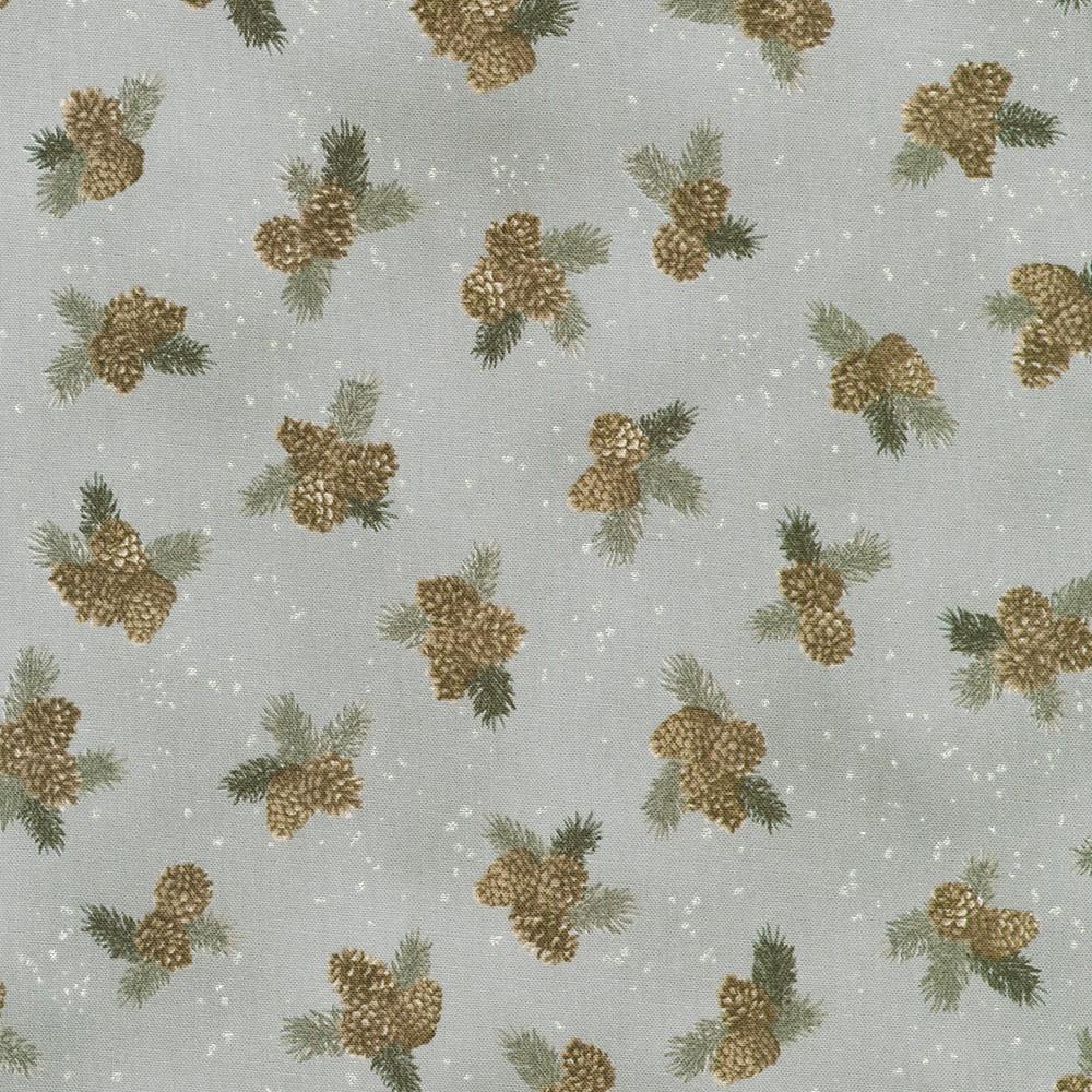 robert kaufman fabrics SRKM-23707-186 SILVER from Holiday Flourish - Forest Glen