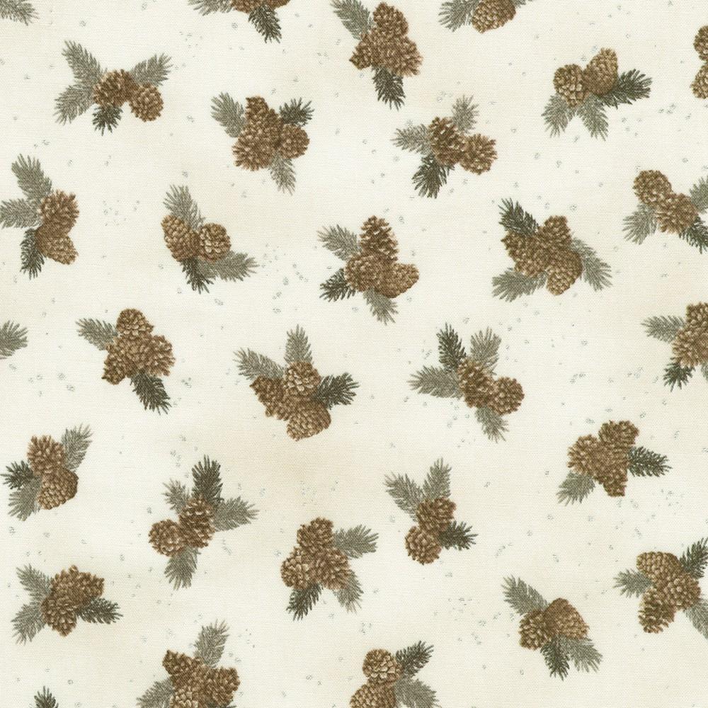Robert Kaufman Fabrics SRKM-23707-303 BLANC From Holiday Flourish - Forest Glen