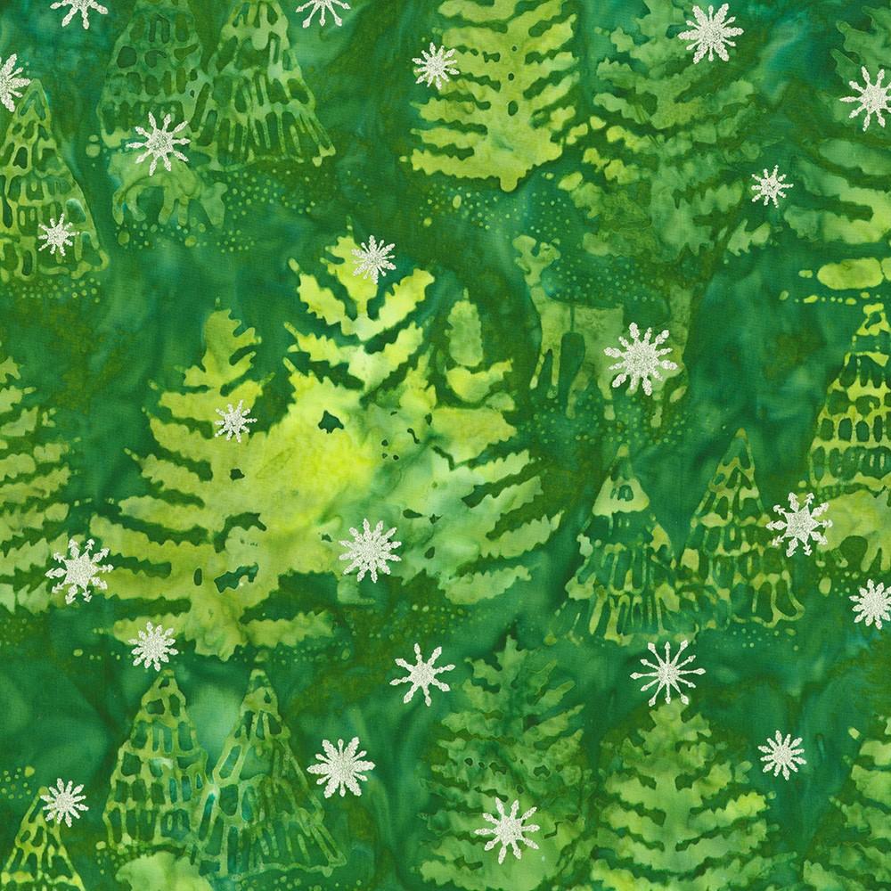 Robert Kaufman Fabrics SRKM-23961-7 GREEN From Artisan Batiks: Evergreen Ice