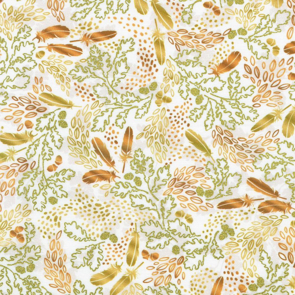 robert kaufman fabrics WELDM-23974-1 WHITE by Vanessa Lillrose & Linda Fitch from Wishwell: Autumnstone