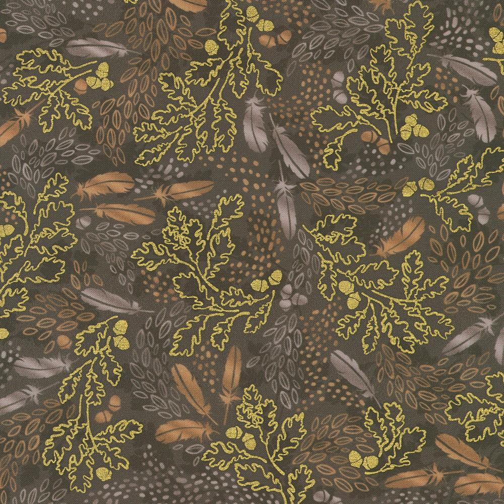 robert kaufman fabrics WELDM-23974-183 PEWTER by Vanessa Lillrose & Linda Fitch from Wishwell: Autumnstone