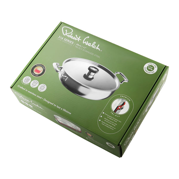 Robert Welch 316 Series Cookware Low Casserole 28cm