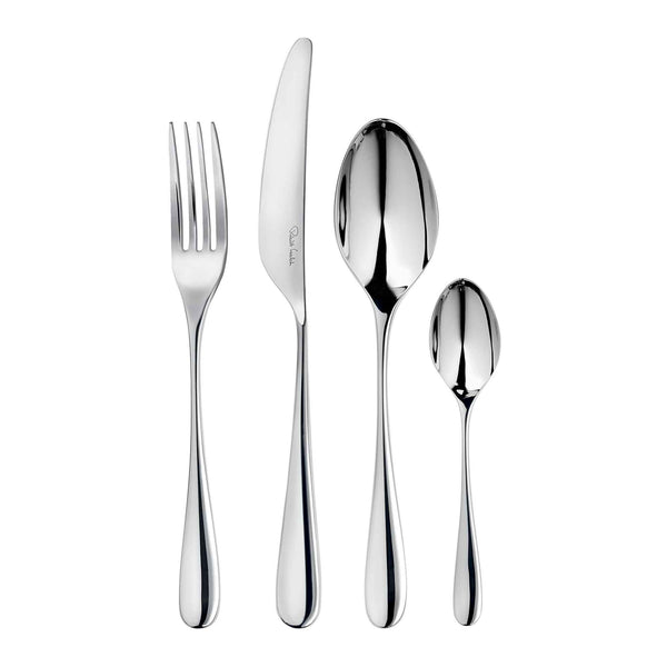 robert welch Arden Bright Cutlery Set 24 Piece for 6 People - Includes 2 Arden Short Candlesticks