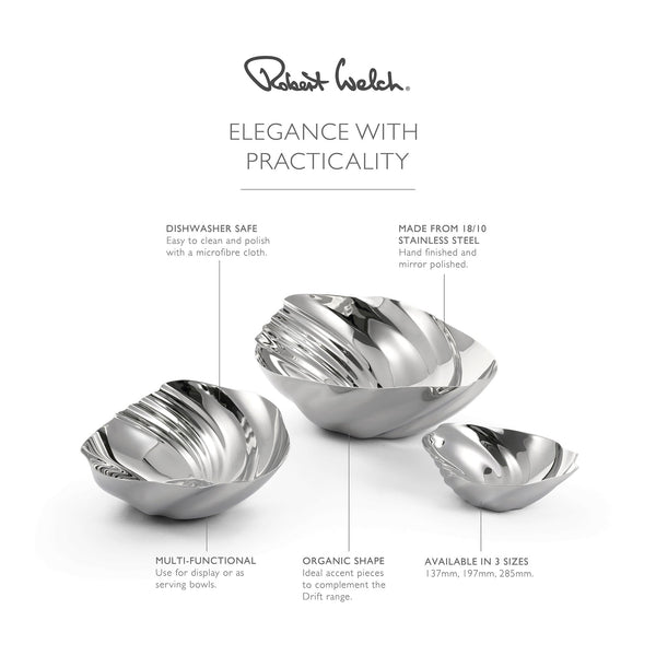 Robert Welch Cascade Dish Small And Vases Gift Set 3 Piece