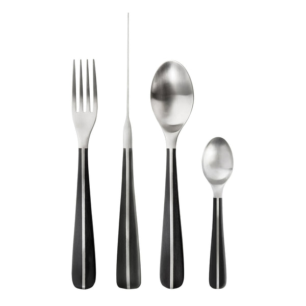 robert welch Contour Noir Satin Cutlery Set 24 Piece for 6 People