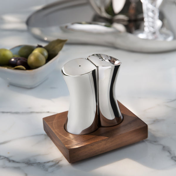 Robert Welch Drift Salt & Pepper Shakers And Stand Set