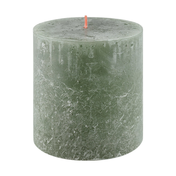 robert welch Fresh Olive Rustic Shine Pillar Candle 10cm