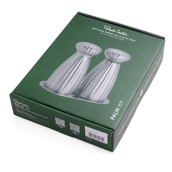 Robert Welch Palm Satin Stainless Steel Small Mills And Tray Set