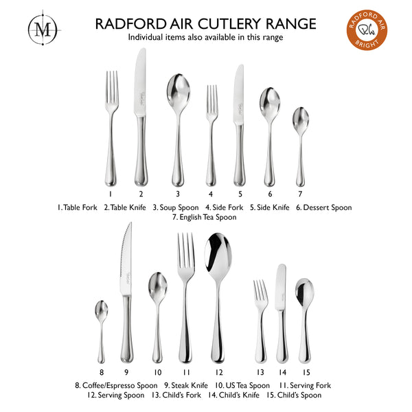 Robert Welch Radford Air Bright Cutlery Set 24 Piece For 6 People