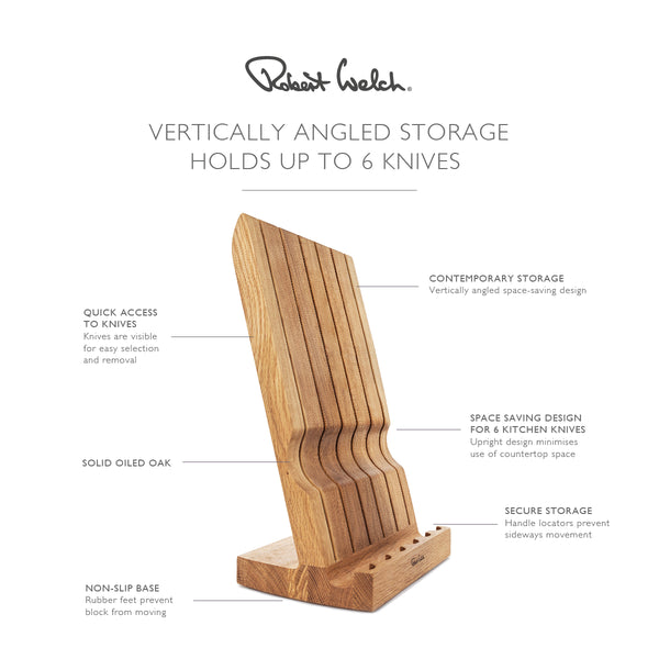 Robert Welch Angle Oak Knife Block