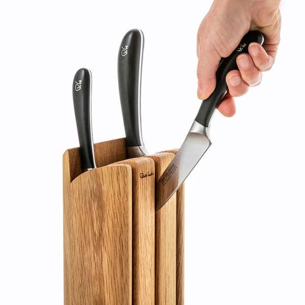 Robert Welch Book Oak Knife Block (3 Slots)